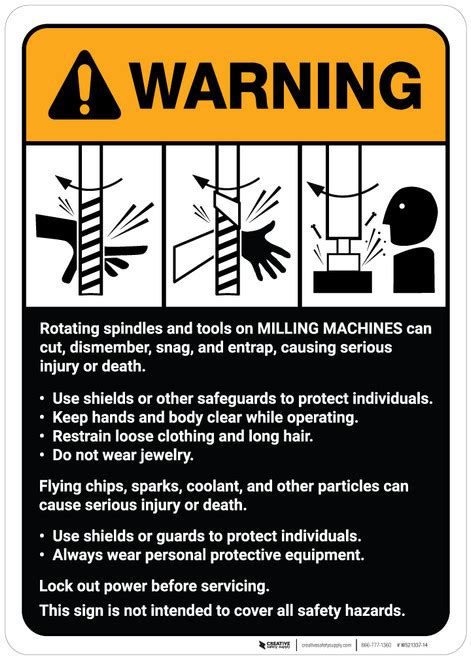 cnc milling machine hazards|safety operating procedures milling machine.